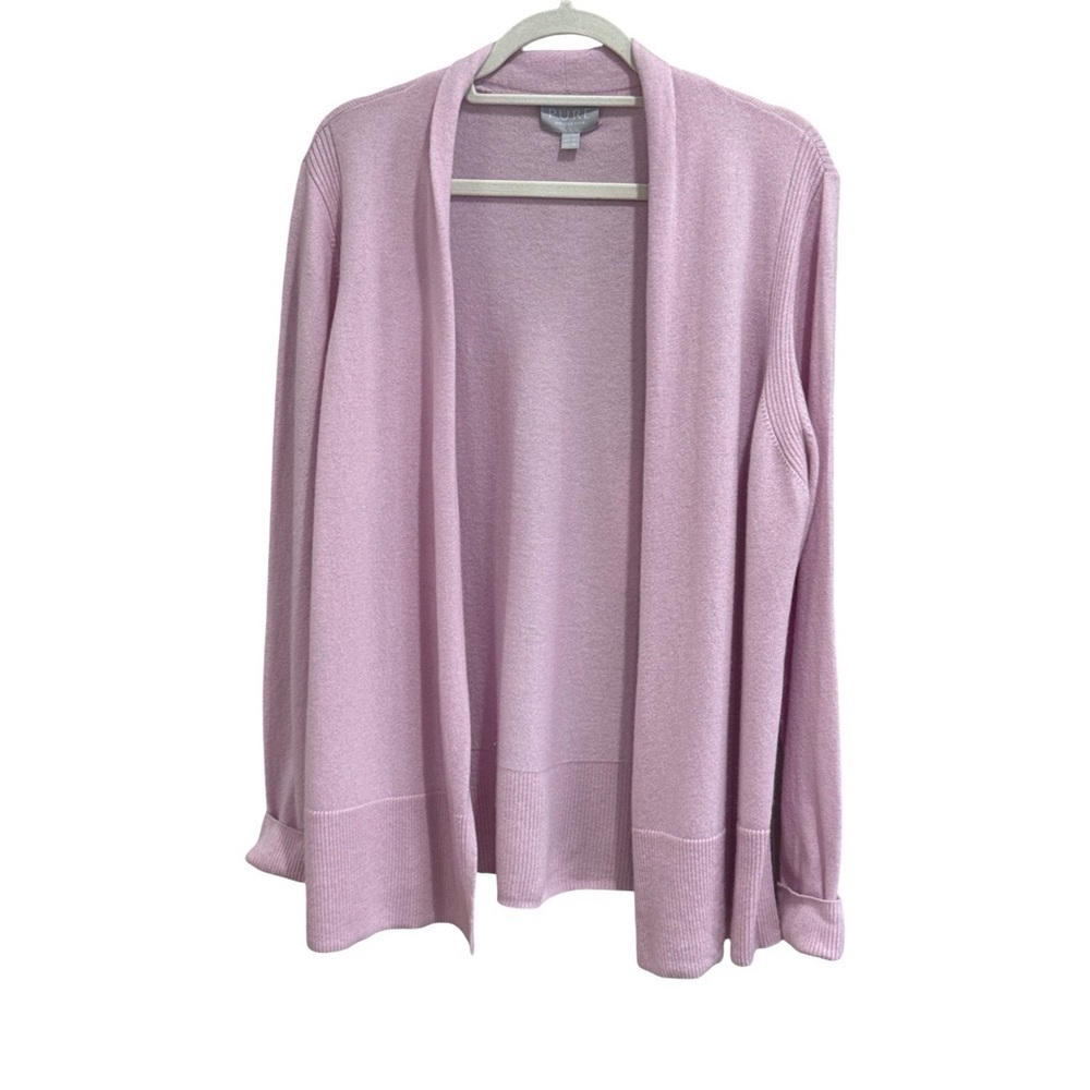 Pure Collection Soft Pink Open Cardigan